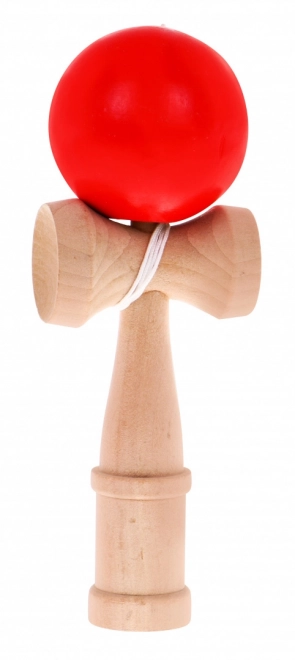 Gioco di abilità Kendama con sfera rossa in legno per adulti e bambini 3+