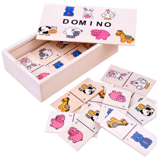 Gioco domino animali colorati per bambini