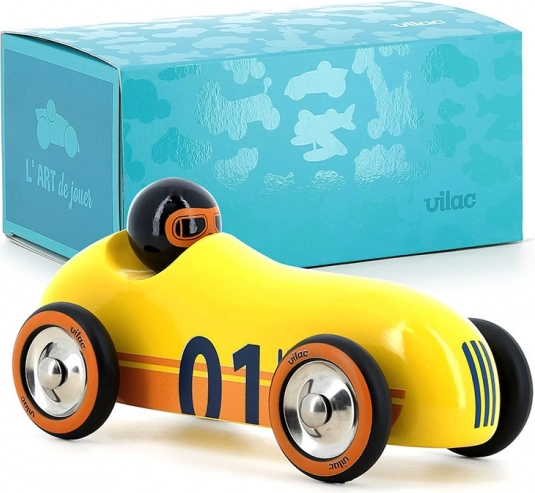 Vilac auto in legno old sport giallo