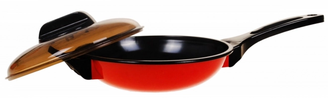 Set Cucina Rosso per Bambini 3+ Anni - Pentole e Utensili Cucina con Alimenti Finti 22 Pezzi