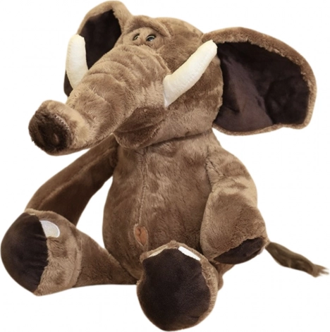 Elefante di peluche marrone con grandi orecchie 22 cm