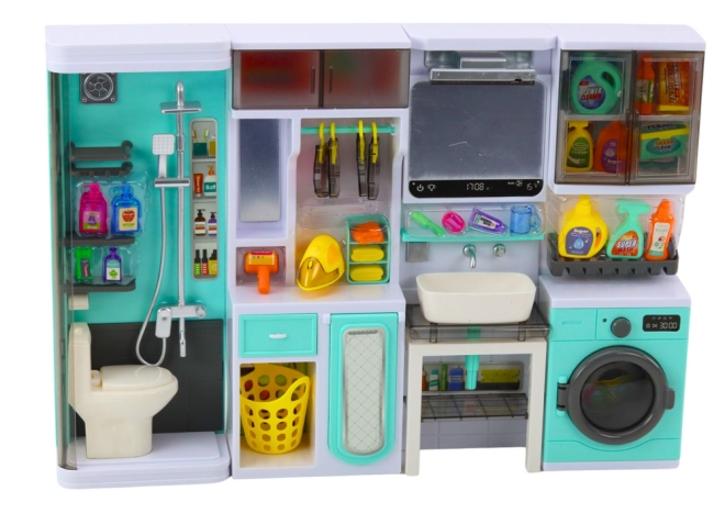 Bagno e lavanderia 4 in 1 in un unico set