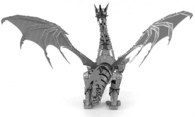 Puzzle 3D Metal Earth Drago Argento