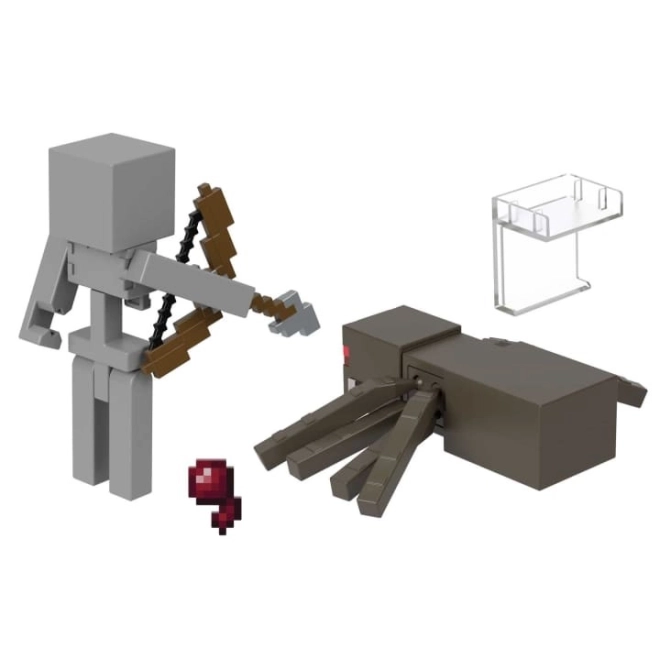 Set figurine Minecraft Skeleton e Spider