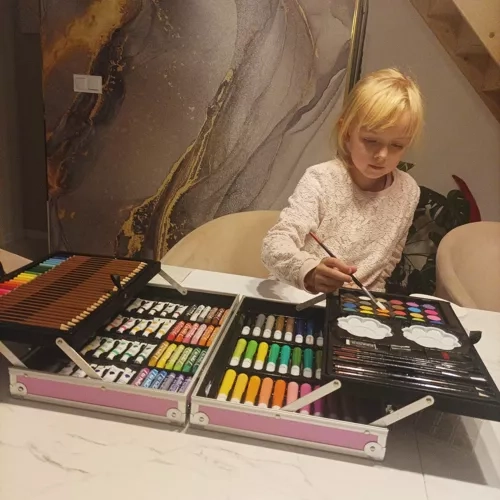 Set da pittura in valigia con unicorno 145 pezzi