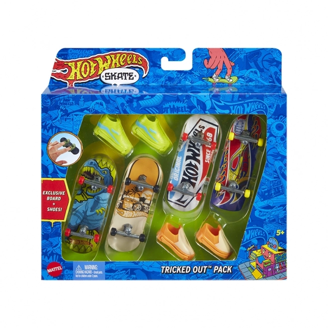 Set di fingerboard con scarpe SKATE Hot Wheels