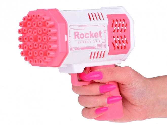 Set Pistola per Bolle di Sapone con Luce e Liquido per Bambini