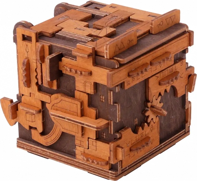 Wooden city puzzle 3D camera escape room