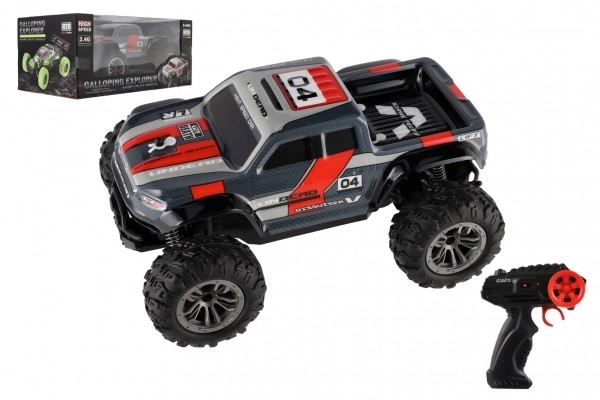 Auto RC fuoristrada plastica 25 cm grigio-rosso