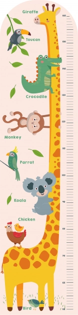 Misuratore di crescita in schiuma per bambini a forma di giraffa
