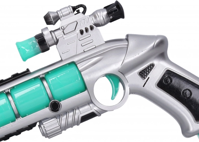 Pistola spaziale con effetti e proiezione 22 cm