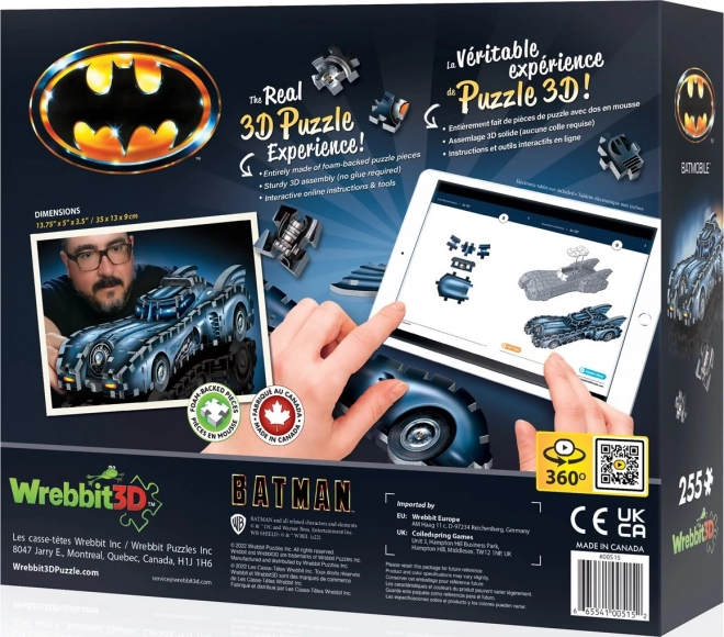 Puzzle 3D Batmobile di BATMAN