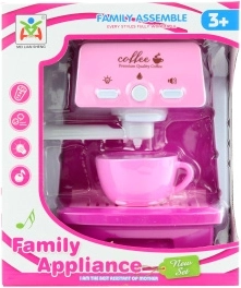 Macchina da caffè rosa a batteria