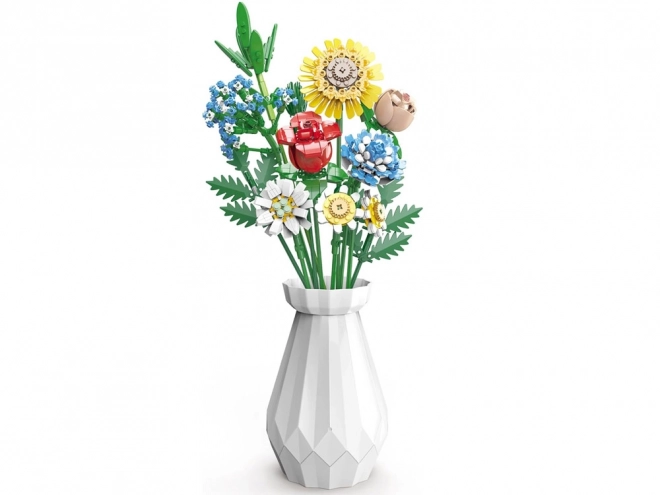 Kit tecnico di costruzione Fiori dei prati con vaso 618 pezzi