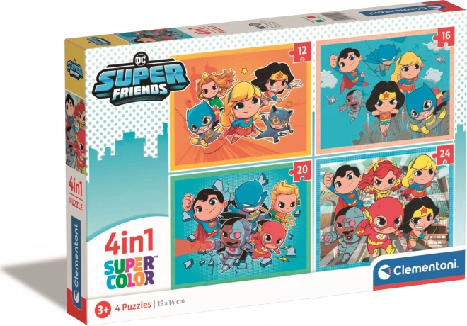 Puzzle 4 in 1 DC Super Friends