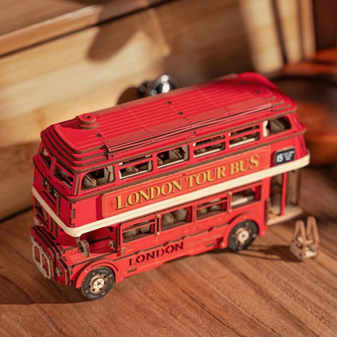 Puzzle 3D in legno Autobus a due piani di Londra