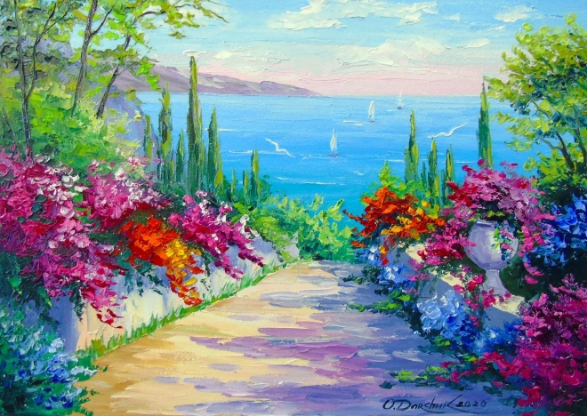 Puzzle ENJOY il sentiero soleggiato verso il mare 1000 pezzi