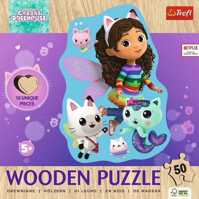 Puzzle di legno 50 pezzi Happy Gabby Gabi