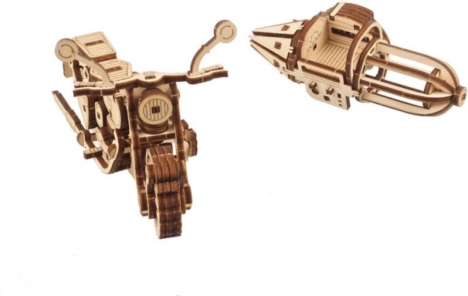 Puzzle Meccanico in Legno 3D UGEARS Harley Potter Moto Volante di Hagrid
