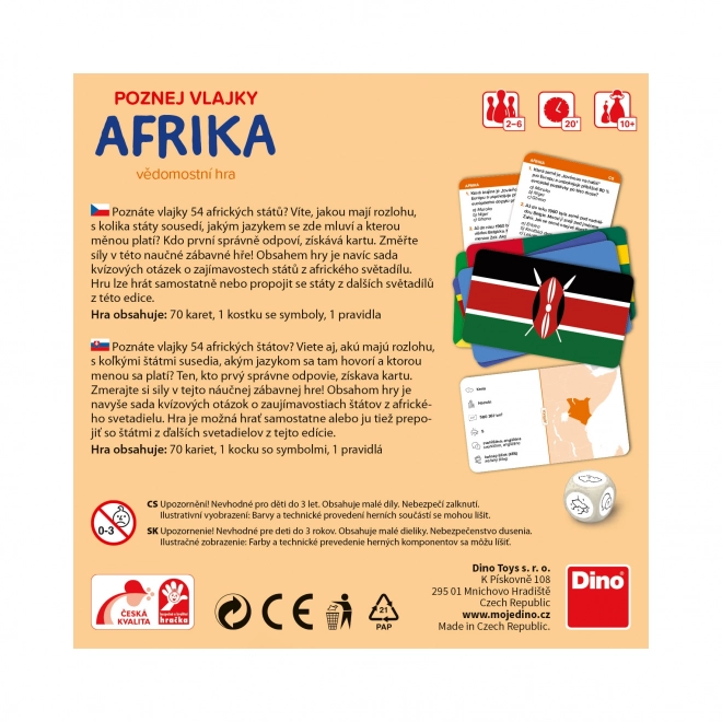 Gioco educativo bandiere dell'Africa