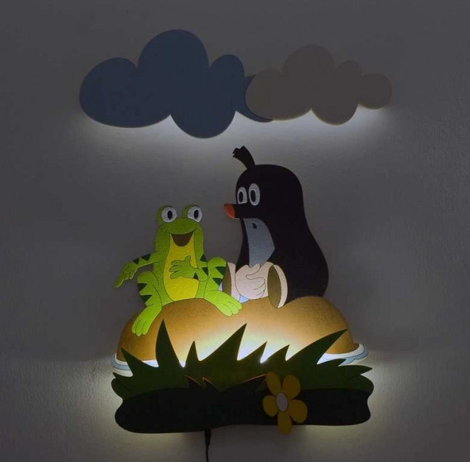 Lampada LED per bambini con Talpa e Rana