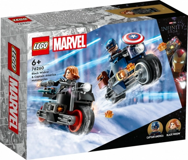 Motociclette Marvel Lego di Vedova Nera e Capitan America