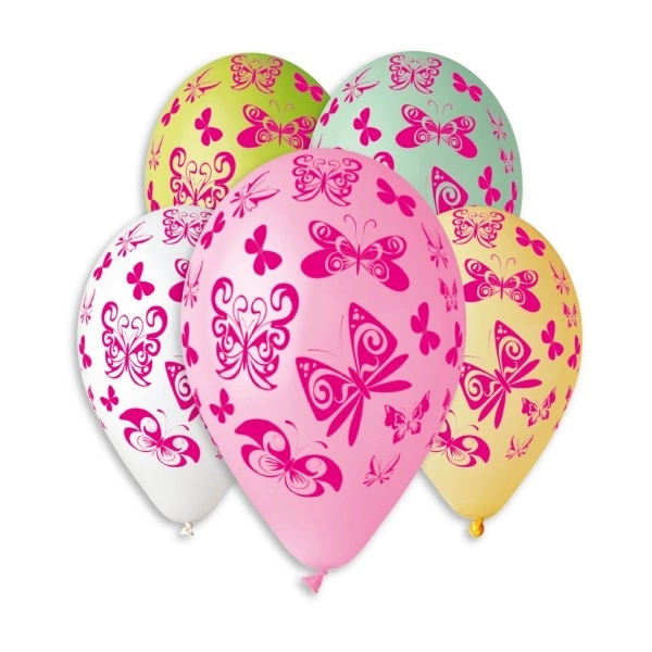 Palloncini Gonfiabili Farfalla 30cm 5pz