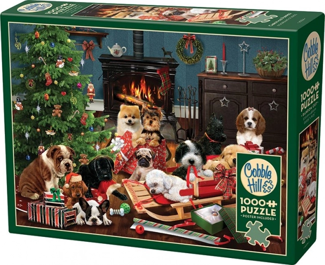 Puzzle Cobble Hill cuccioli di Natale 1000 pezzi