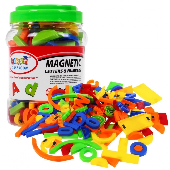 Set di magneti colorati educativi per bambini 3+ con lettere, numeri e forme