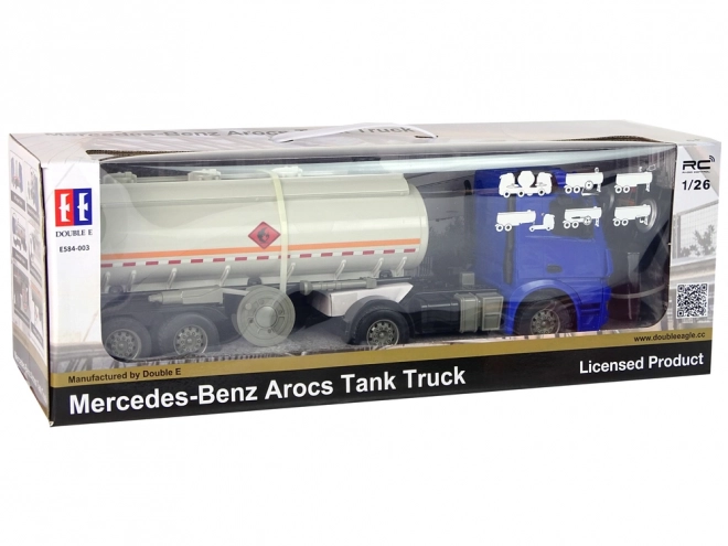 Camion Cistern R/C Mercedes Arocs Blu 1:26 Acqua