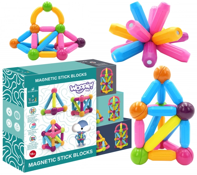 Woopie costruzioni educative magnetiche, 38 pezzi