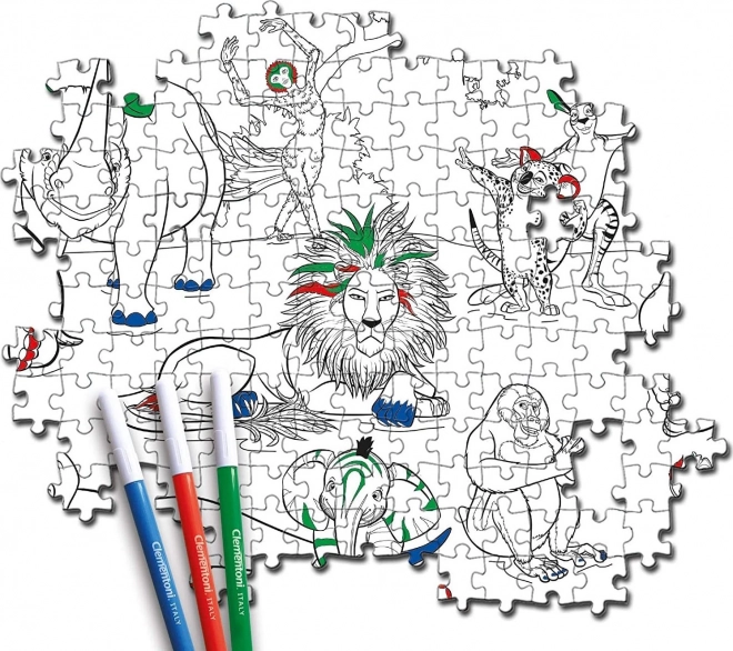 Puzzle Doppio Facciale Zafari: Nella Giungla - 104 Pezzi