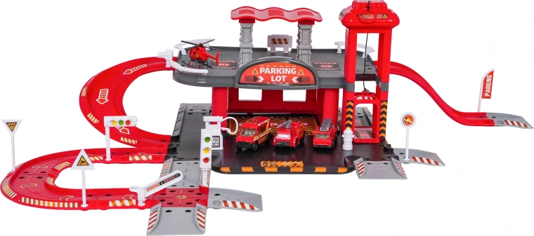 Parcheggio a due piani con ascensore manuale