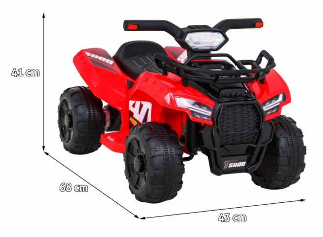 Quad elettrico per bambini rosso con motore 25W e MP3 USB