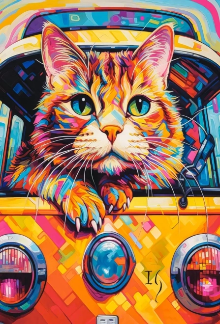 Puzzle 100 Pezzi Il Viaggio del Gatto Bus