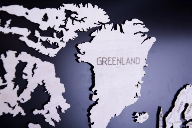 Mappa del mondo in legno WOODEN CITY grande