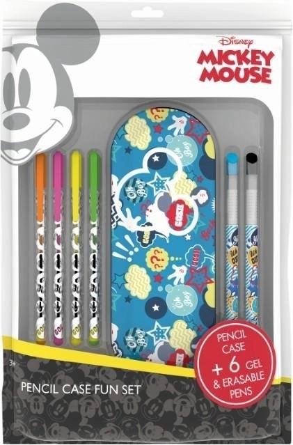 Astuccio con set di cancelleria Mickey Mouse