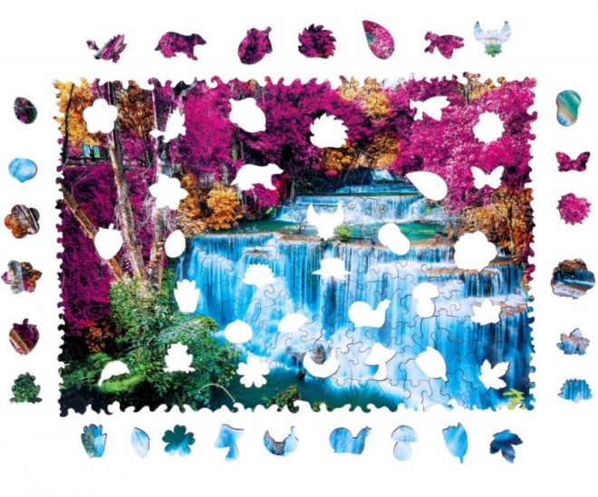 Puzzle in legno colorato - Cascata arcobaleno