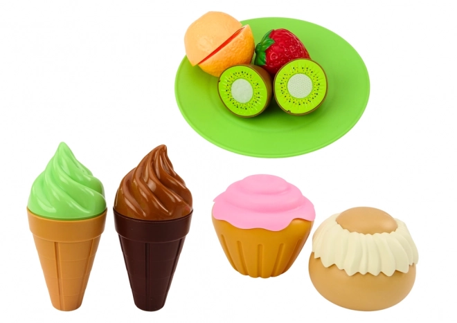 Set Fast Food per Bambini con Accessori e Gelato