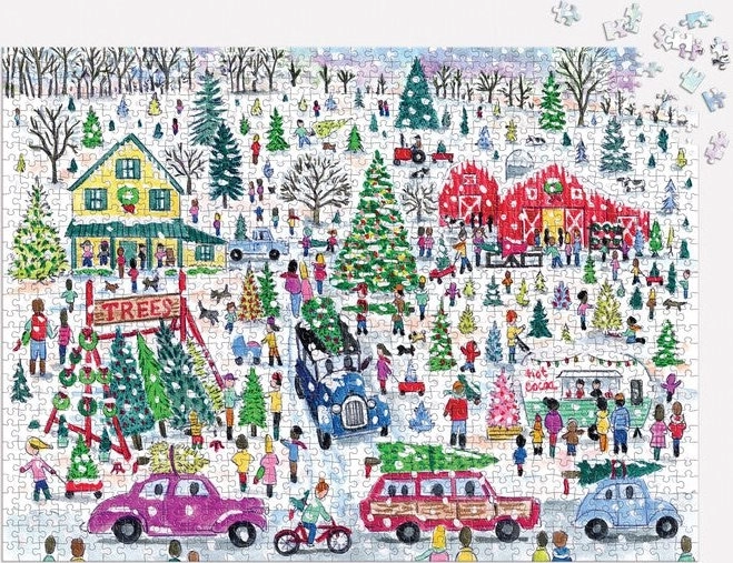 Puzzle di Natale con Alberi - 1000 Pezzi