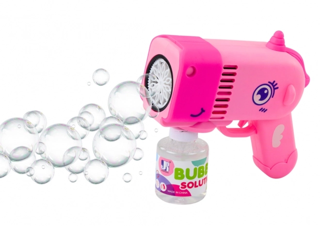 Pistola Bolle di Sapone Con Luci Rosa Dino