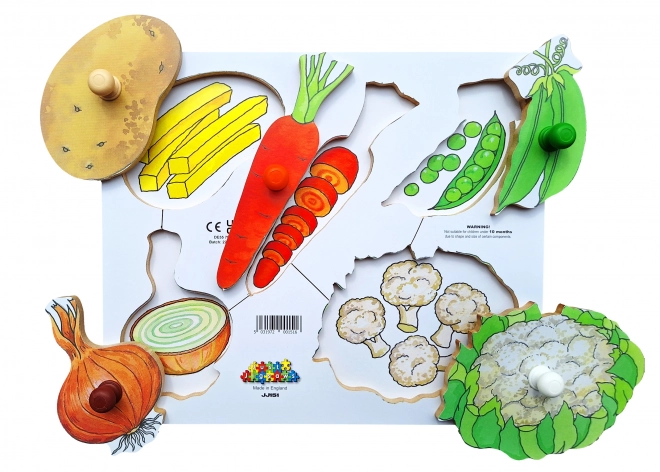 Puzzle in legno Didattici sulla Verdura per Bambini