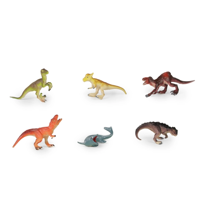 Sei dinosauri colorati per un gioco creativo