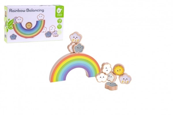 Gioco arcobaleno in legno con nuvole