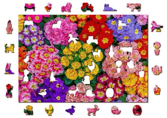 Puzzle in legno Fiori in fiore 2 in 1