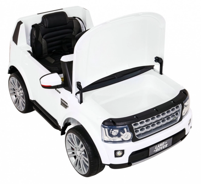 Land Rover Discovery Auto elettrico per bambini bianco + telecomando + ruote EVA + avvio lento + radio MP3