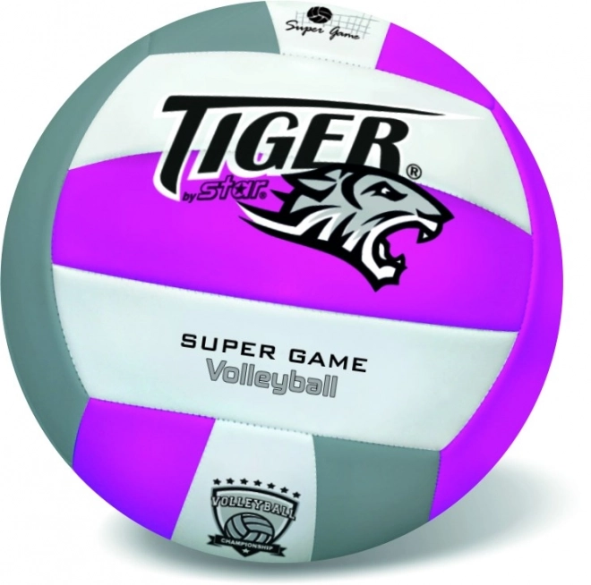Pallone da pallavolo in pelle Fluo Tiger viola