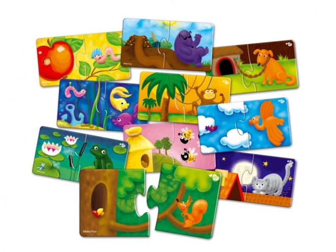 Far Far Land puzzle casette animali