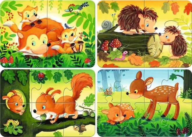 Ravensburger le mie prime puzzle animali del bosco 4 in 1