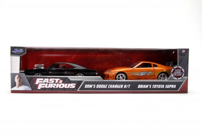 Confezione Doppia Fast & Furious Toyota Supra e Dodge Charger 1:32